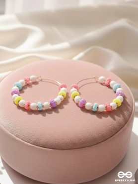 The Sparkling Rainbow- Golden Embellished Earrings