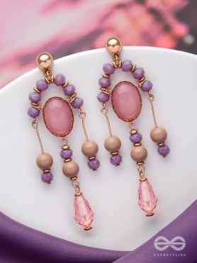 The Dolly Dangles- Golden Embellished Earrings