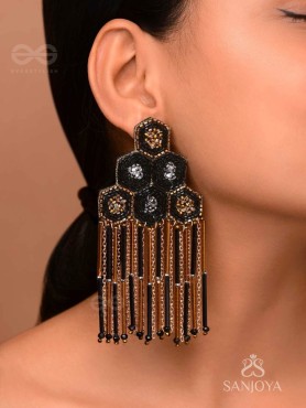 Alokika - The Unique One - Sequins And Cutdana Hand Embroidered Earrings