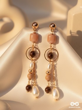 THE HAZELNUT HUES - CASUAL DROP EARRINGS