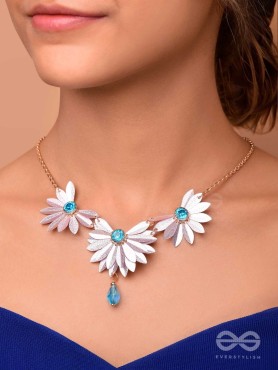Shimmering Spring Symphony - Cute And Playful Neckpiece With Anti-Tarnish Coating (Pink) 