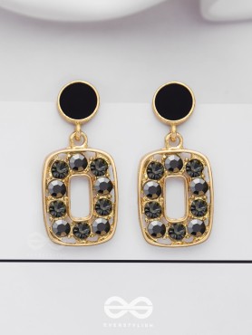 BLACKSMITH CRYSTALS - GOLDEN DROP EARRINGS