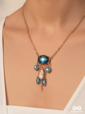 Sky Line Coast - Blue Casual Neckpiece With Anti-Tarnish Coating 