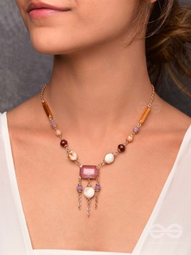 The Gem Carnivals - Multicolored Statement Neckpiece With Anti-Tarnish Coating 