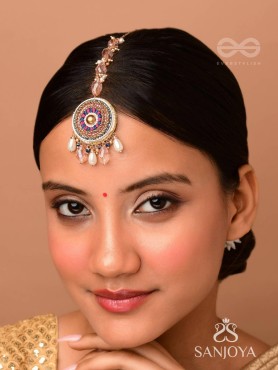 ATIKOPA - THE FEELING OF CALMNESS - BEADS, CUTDANA AND GLASS DROP EMBROIDERED MAANGTIKA