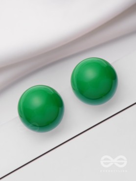 HOPPIN' HAPPINESS - GREEN STATEMENT STUD EARRINGS
