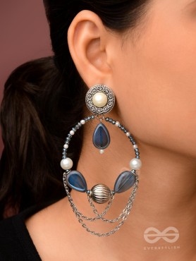 Ocean's Dreamland - Oxidised Beaded Earrings