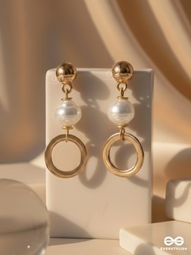 THE PEARL SPINNERS - GOLDEN EMBELLISHED EARRINGS