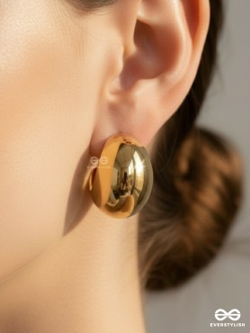 The Grandeur Drops - Golden Statement Earrings 