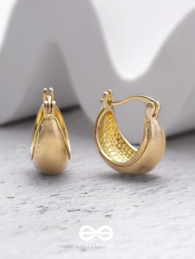 Gilded in Matte - Golden Earrings