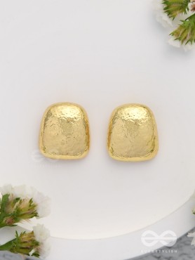 Midas Touch - Textured Golden Earrings 