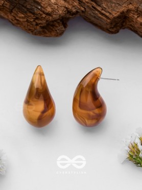 Chestnut Chic - Acrylic Earrings
