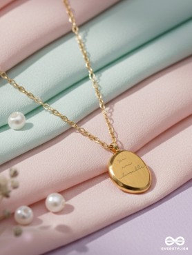 GOLDEN KEEPSAKE - STAINLESS STEEL ANTI-TARNISH ENGRAVED NECKPIECE