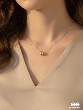 LUSTURE ORB - GOLDEN STAINLESS STEEL ANTI-TARNISH NECKPIECE