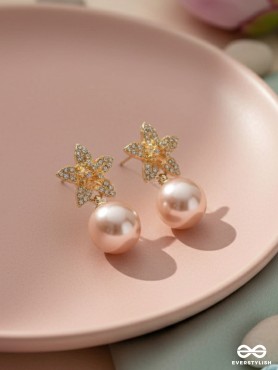 Twinkle Glow - Starry Pearl Earrings