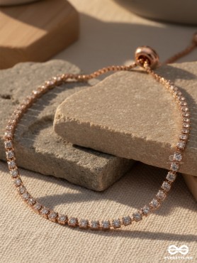 AURA LUXE - ROSE GOLD TENNIS BRACELET 