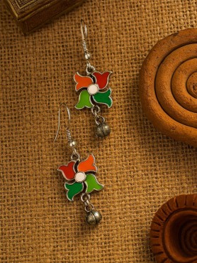 FESTIVE SPIN – VIBRANT PETAL EARRINGS