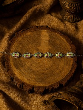 RAINBOW BEAT - OXIDISED ENAMELLED CHOKER