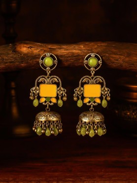 HARVEST GLOW - ETHNIC OXIDISED EARRING