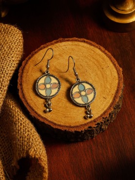 BLOSSOM WHIRL - OXIDISED FLORAL EARRING