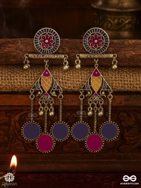GULAL BEATS - ENAMEL DANGLE EARRING