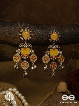 MARIGOLD BEAT - BOHO OXIDISED EARRING
