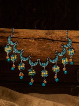  MOHRA MOODS - VIBRANT TURQUOISE CHOKER 