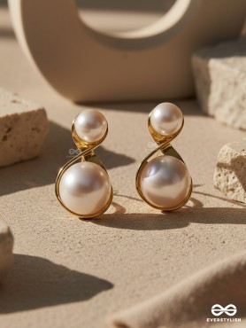 PEARL SET – SLEEK DOUBLE PEARL STUD