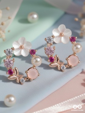 BUBBLE BLOOM – CUTE PINK CHARM EARRINGS