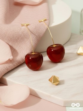 CHERRY POP – PLAYFUL CHERRY DROP EARRINGS