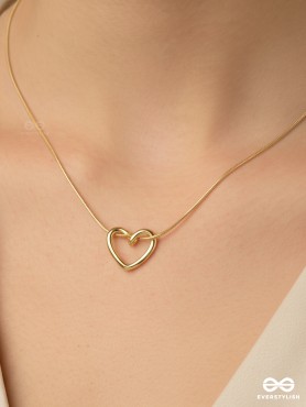 OPEN PROMISE – MODERN HEART PENDANT NECKLACE