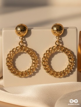 Glistening Golden Ringlet Earrings