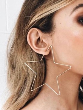 Effortlessly chic and stylish- star shaped hoops