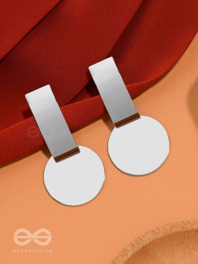 The Chic Geometry (Silver) - Statement Earrings