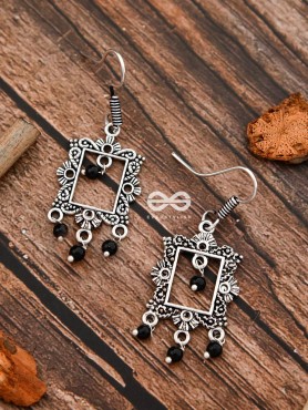 The Little Mirror frames -Black - Tiny Trinket Earrings