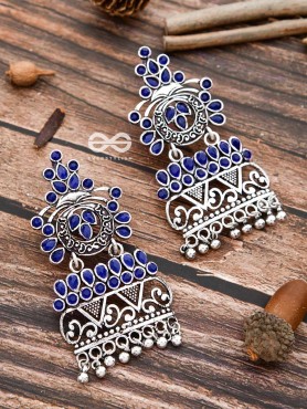 A Royal Delight - Sapphire Blue - The Embellished Oxidised Collection