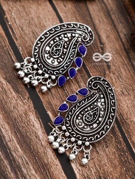 The Vintage Motifs - Royal Blue - The Embellished Oxidised Collection