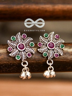 The Embellished Whirlwind (Ruby- Emerald) - The Melodious Ghungroo Collection