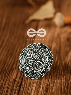 The Aztec Emblem - Oxidised Boho Ring