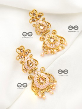 The Marvellous Meenakari Collection - Kiara Earrings - Pink
