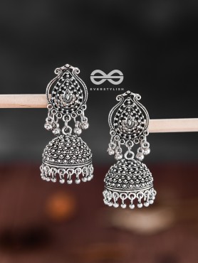 The Absolute Boho - Oxidised Statement Jhumkas