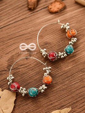 The Indie Multi-coloured Statement Hoop Earrings