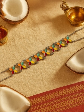 The Dolphin Smile- Golden Beads Anklet