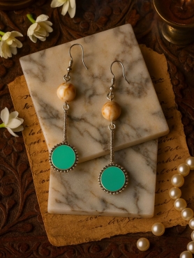 Drip-Drop Rain- Golden Pearls and Bead Anklet