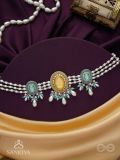 Divitmat - The Heavenly Skies - Stone And Beads Hand Embroidered Neckpiece
