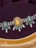 Divitmat - The Heavenly Skies - Stone And Beads Hand Embroidered Neckpiece
