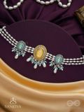 Divitmat - The Heavenly Skies - Stone And Beads Hand Embroidered Neckpiece