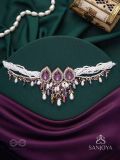 Syamatva - The Sparkling Night - Stone, Beads And Pearls Hand Embroidered Neckpiece
