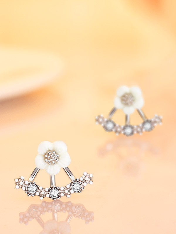 Enamored Anchor CZ Earrings
