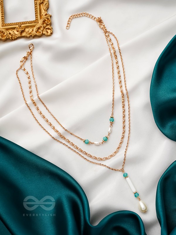 Heaven's Fall- Golden Embellished Necklace 